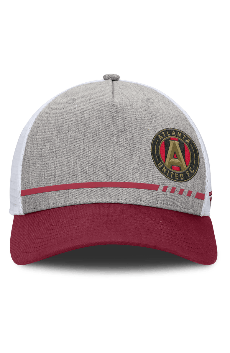 FANATICS Men's Fanatics Heather Gray Atlanta United FC Low Block Trucker Adjustable Hat, Alternate, color, 