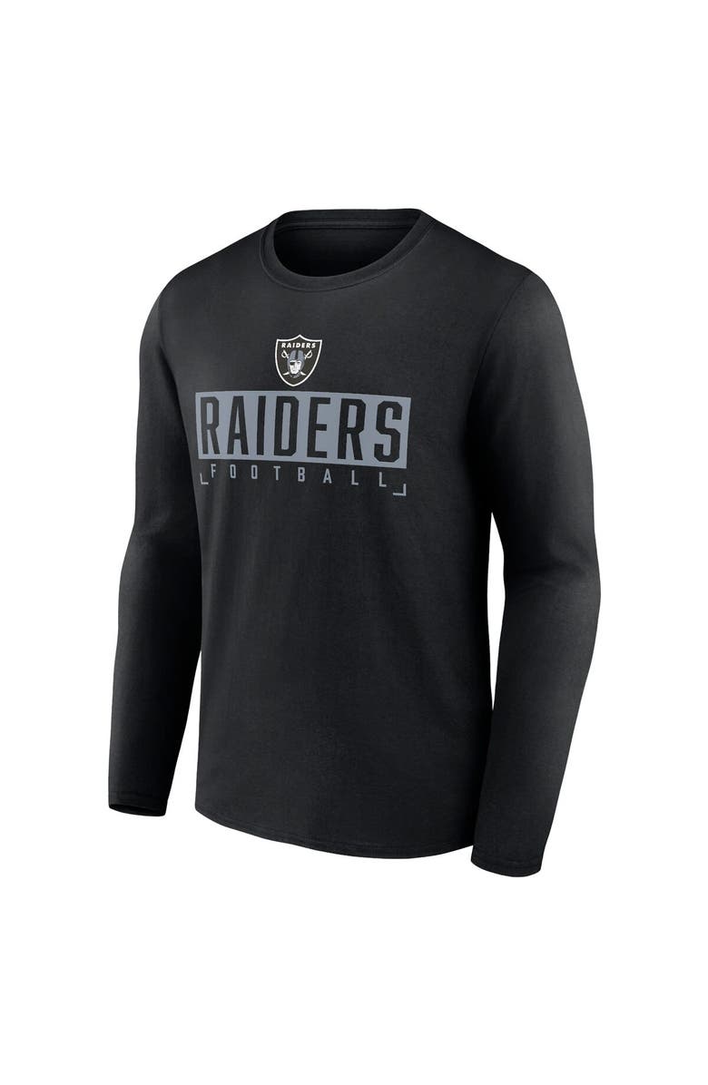 FANATICS Men's Fanatics Branded Black Las Vegas Raiders Big & Tall Wordmark Long Sleeve T-Shirt, Alternate, color, 