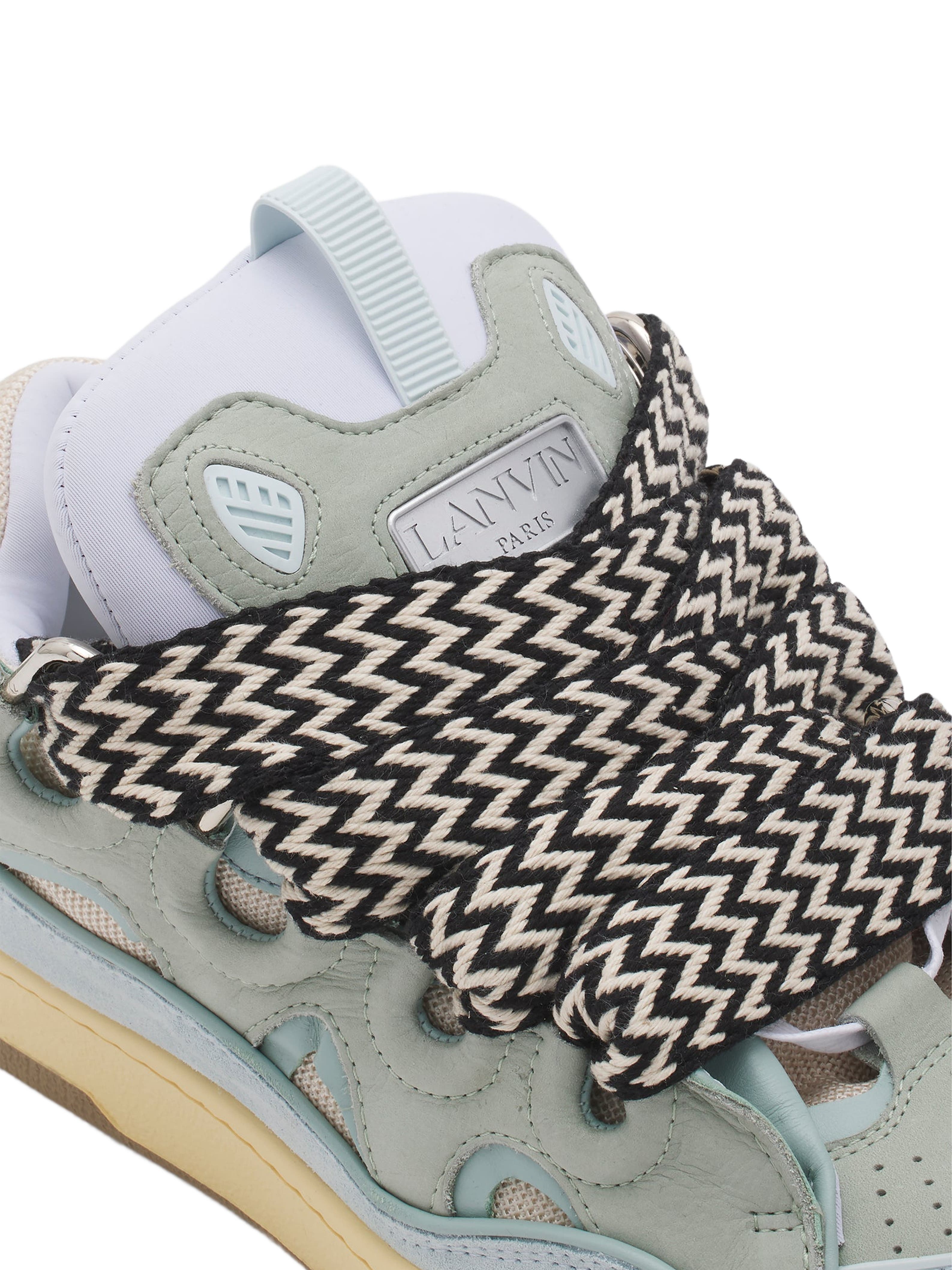 LEATHER CURB SNEAKERS, Alternate, color, PALE BLUE