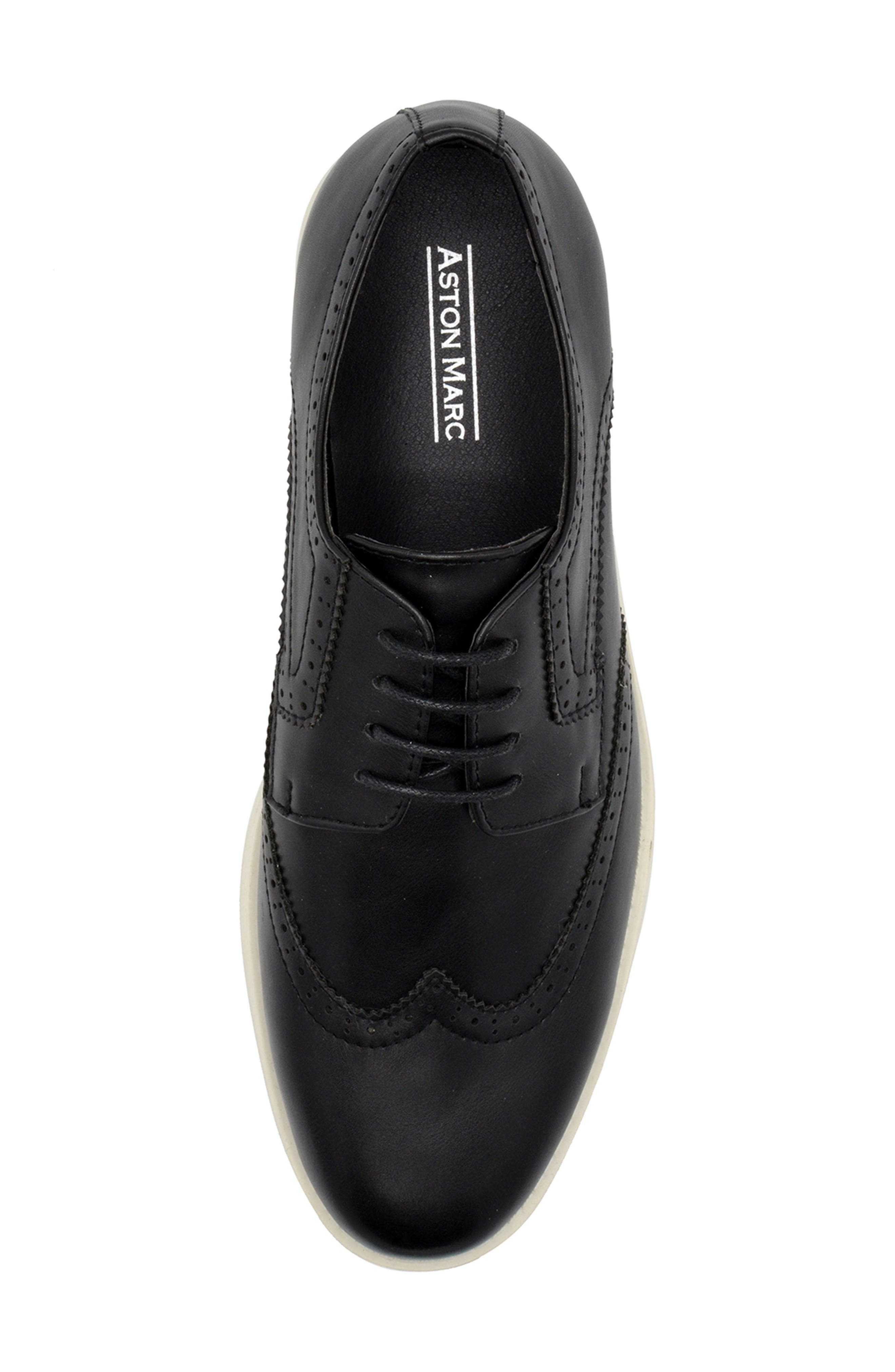 Ardon Wingtip Sneaker, Alternate, color, BLACK