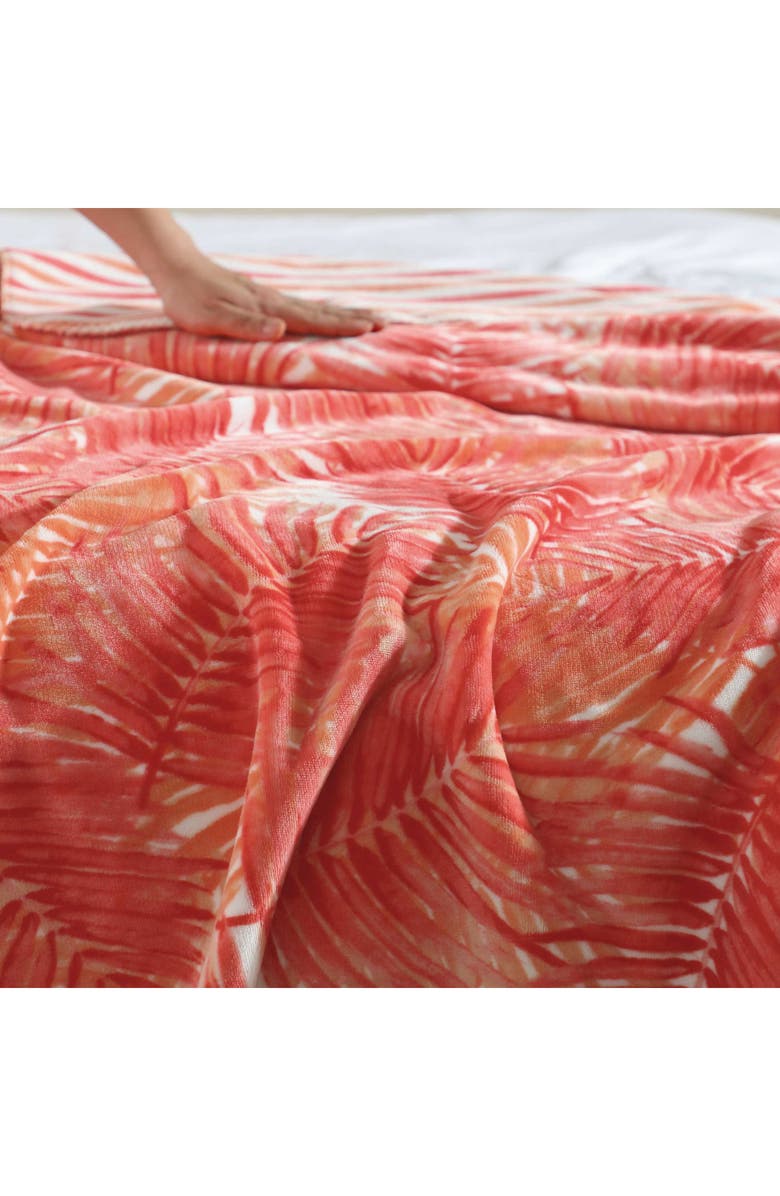 Tommy Bahama Hot Tropics Throw Blanket, Alternate, color, Bright Orange