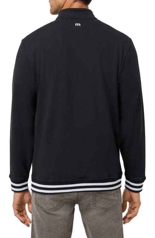 Travismathew Happier Hour Quarter Zip Top In Black