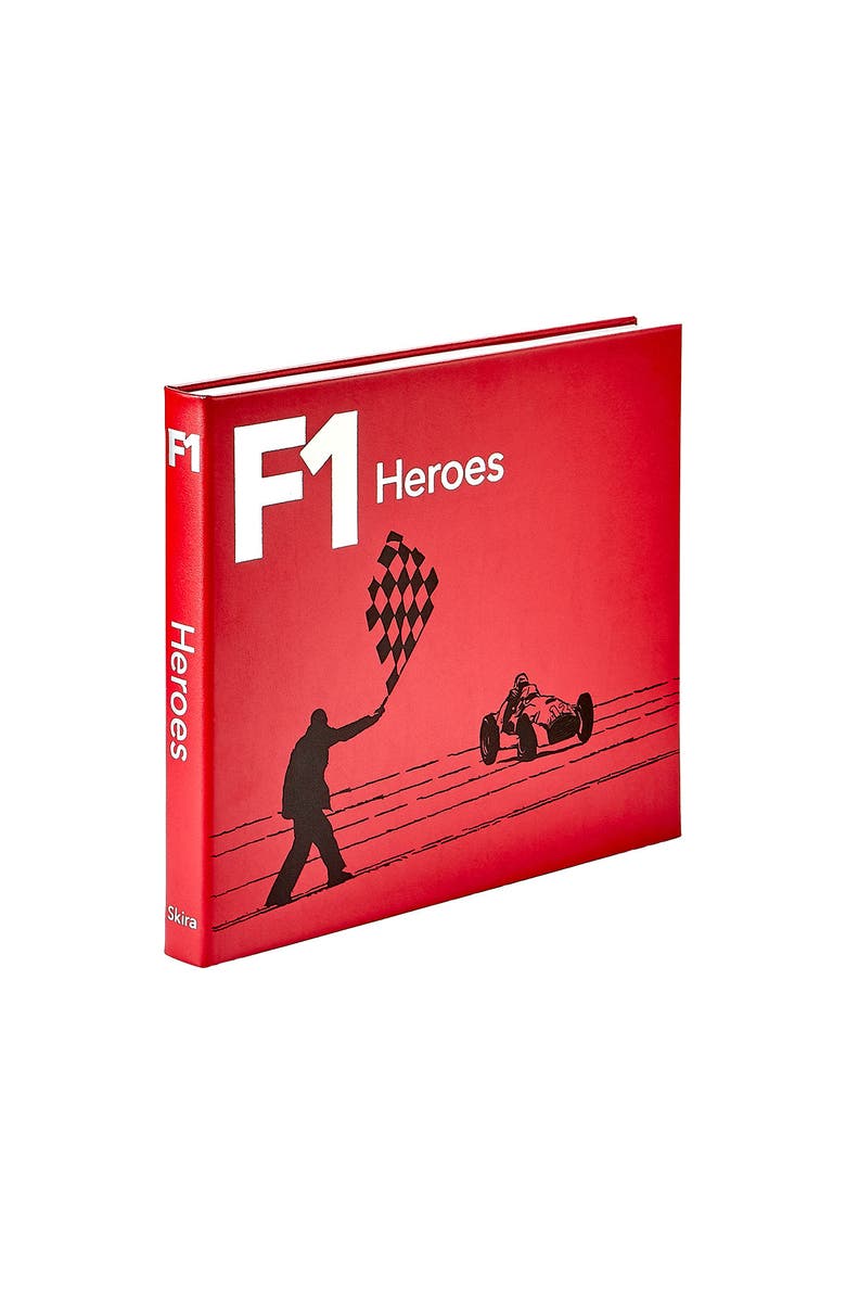 Graphic Image F1 Heroes Leather Coffee Table Book, Alternate, color, Red