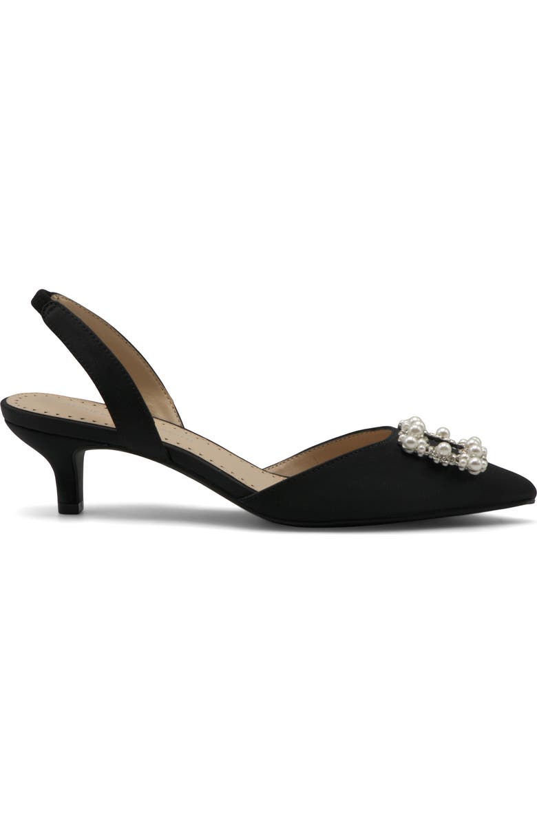 Adrienne Vittadini Suza Embellished Slingback Pump, Alternate, color, Black-St