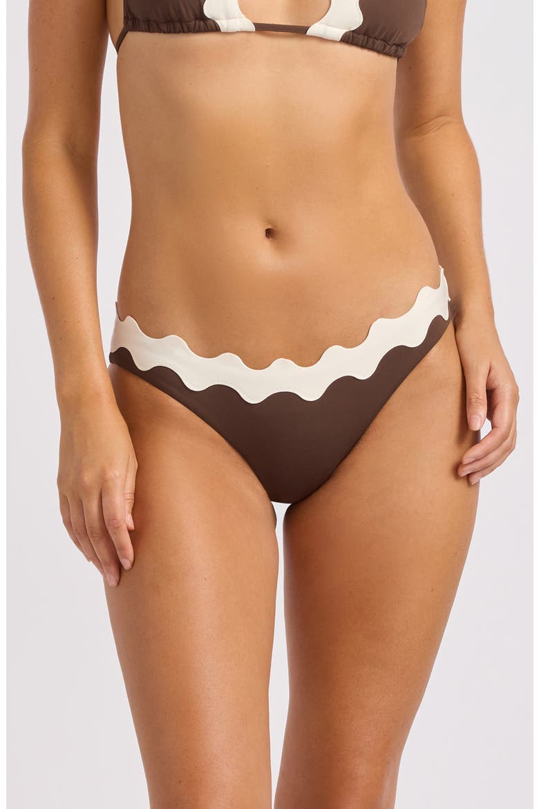 Rickrack Hipster Bikini Bottoms, Main, color, DARK CHOCOLATE