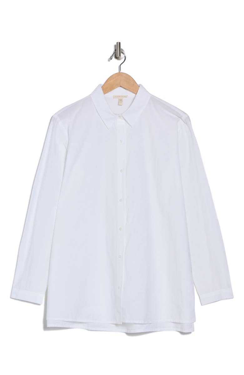 Eileen Fisher Organic Cotton Button-Up Shirt, Alternate, color,