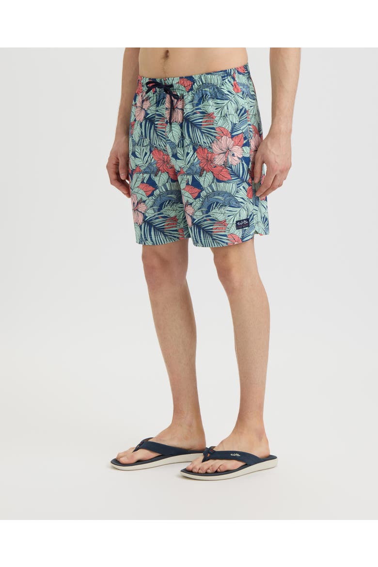 Sailfish Blossom Printed Volley Boardshorts, Alternate, color, Midnight
