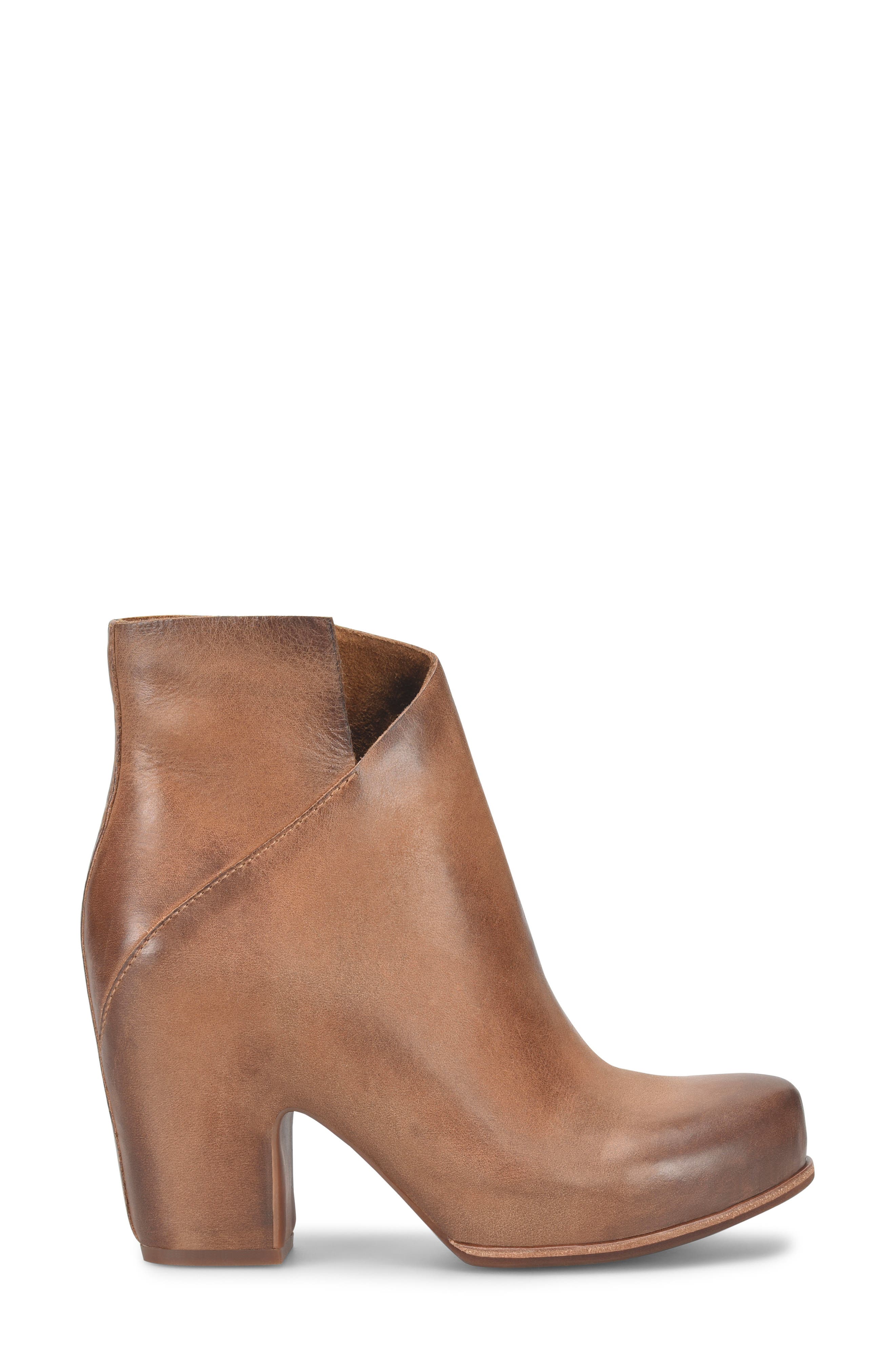Seeley Platform Bootie, Alternate, color, BROWN LEATHER