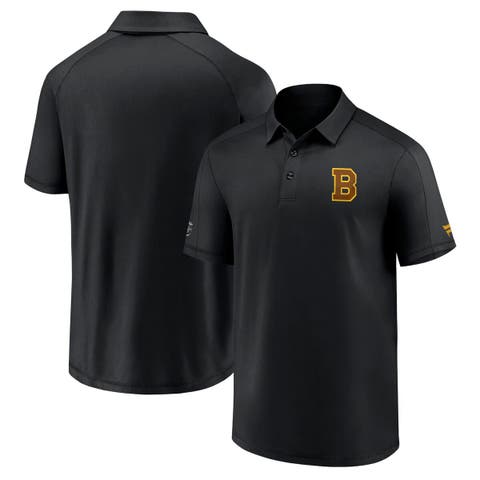 Men's Fanatics Branded Black Boston Bruins Authentic Pro Logo Polo