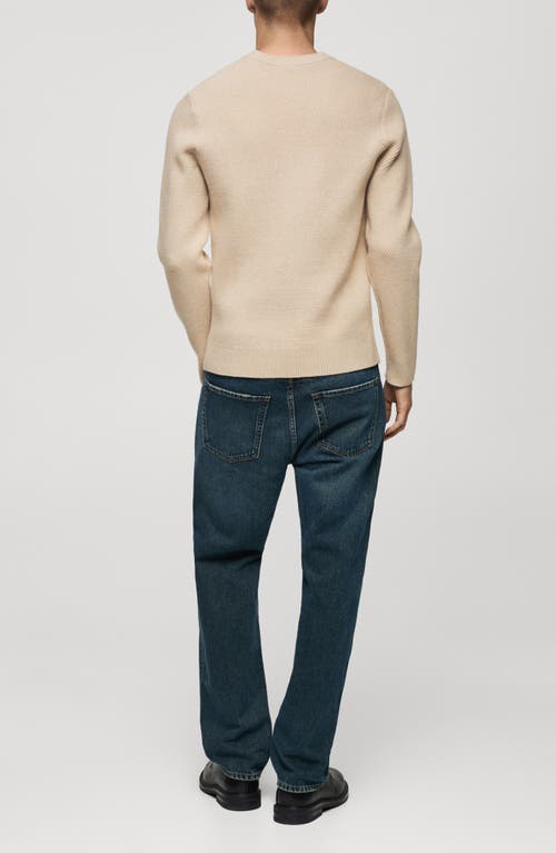 Mango Regular Fit Sweater In Sand