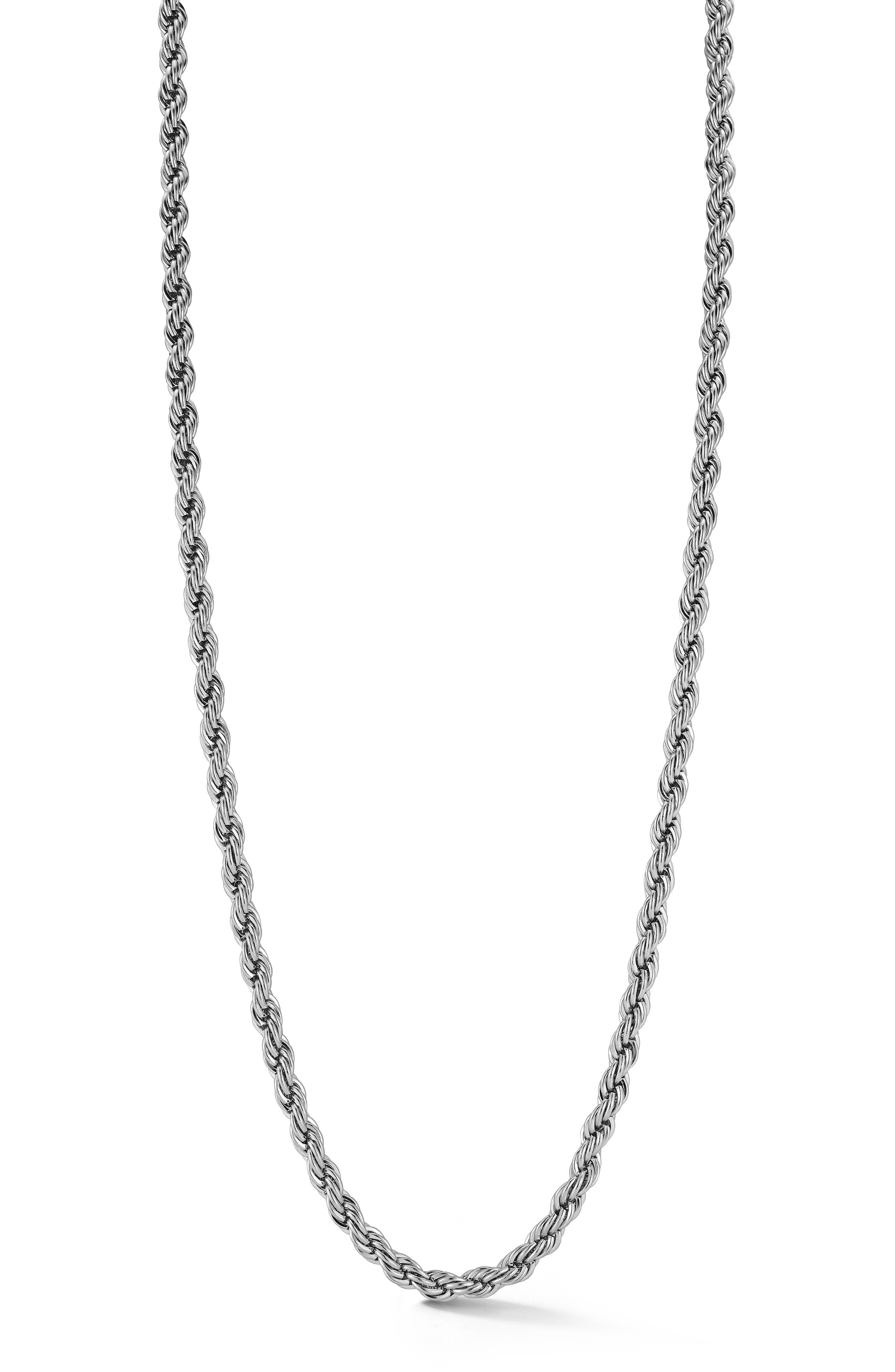 Yield of Men Men's 6mm Rope Chain Necklace