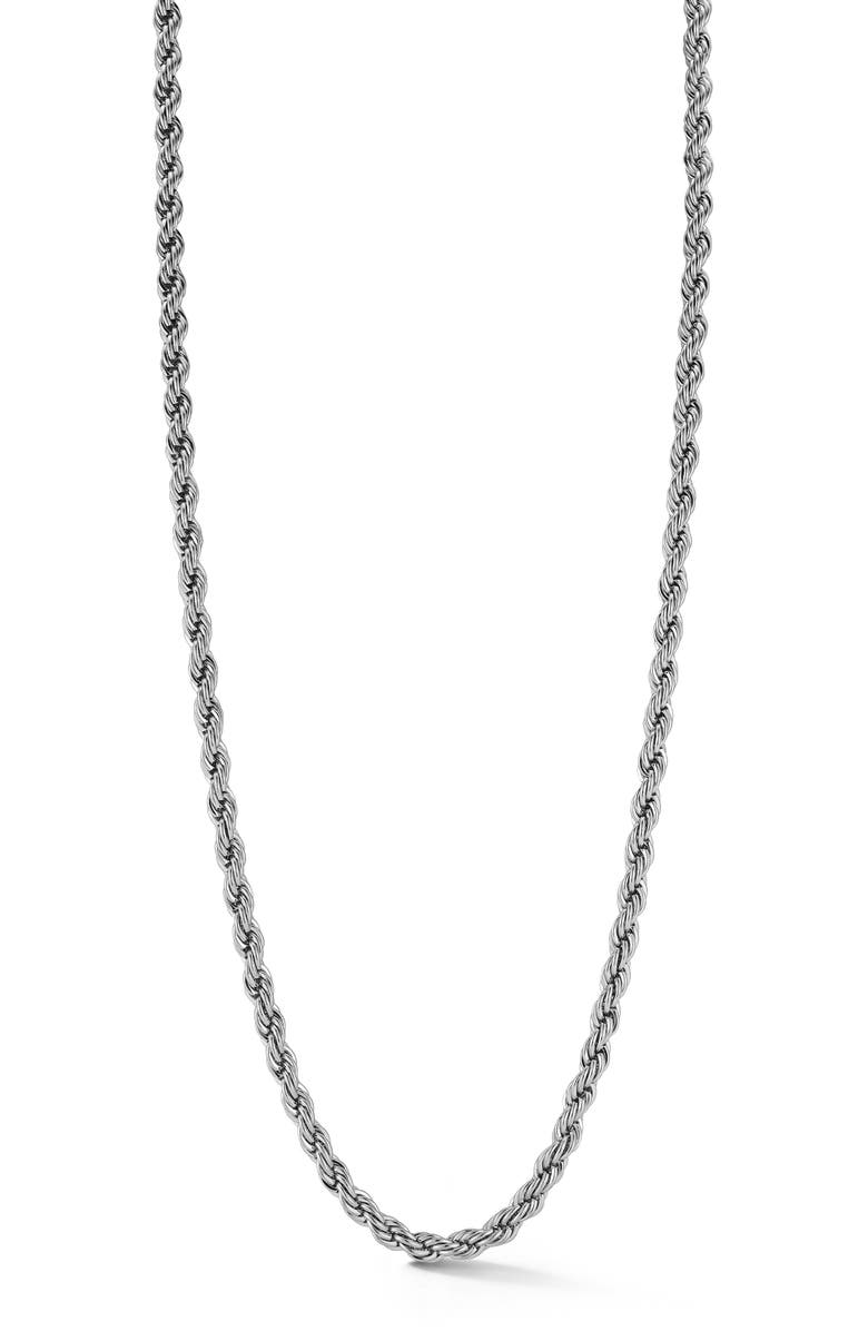 Yield of Men Men's 6mm Rope Chain Necklace, Main, color, Silver