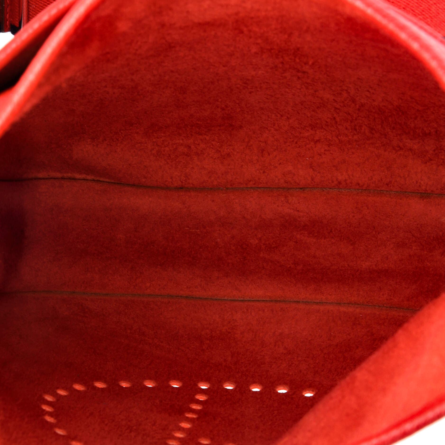 Pre-Owned Hermes Evelyne Bag Gen III Clemence PM, Alternate, color, Rouge Casaque