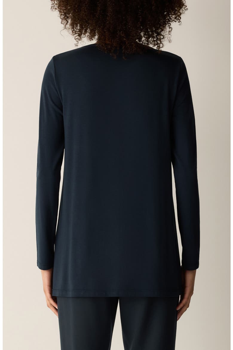 Long Sleeve V-Neck Tunic Top, Alternate, color, MARITIME