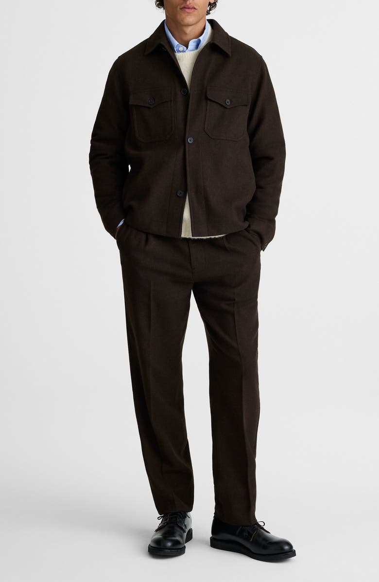 Madewell Patch Pocket Wool Blend Jacket, Alternate, color, Chocolate