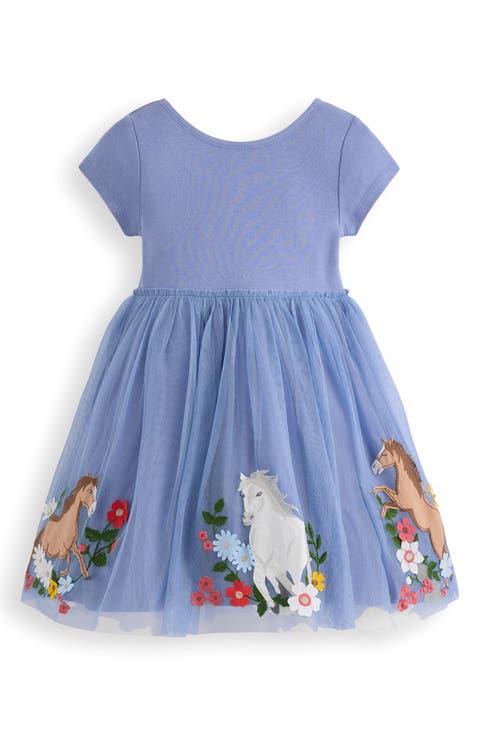 Kids' Ami Appliqué Jersey & Tulle Party Dress (Toddler, Little Kid & Big Kid)