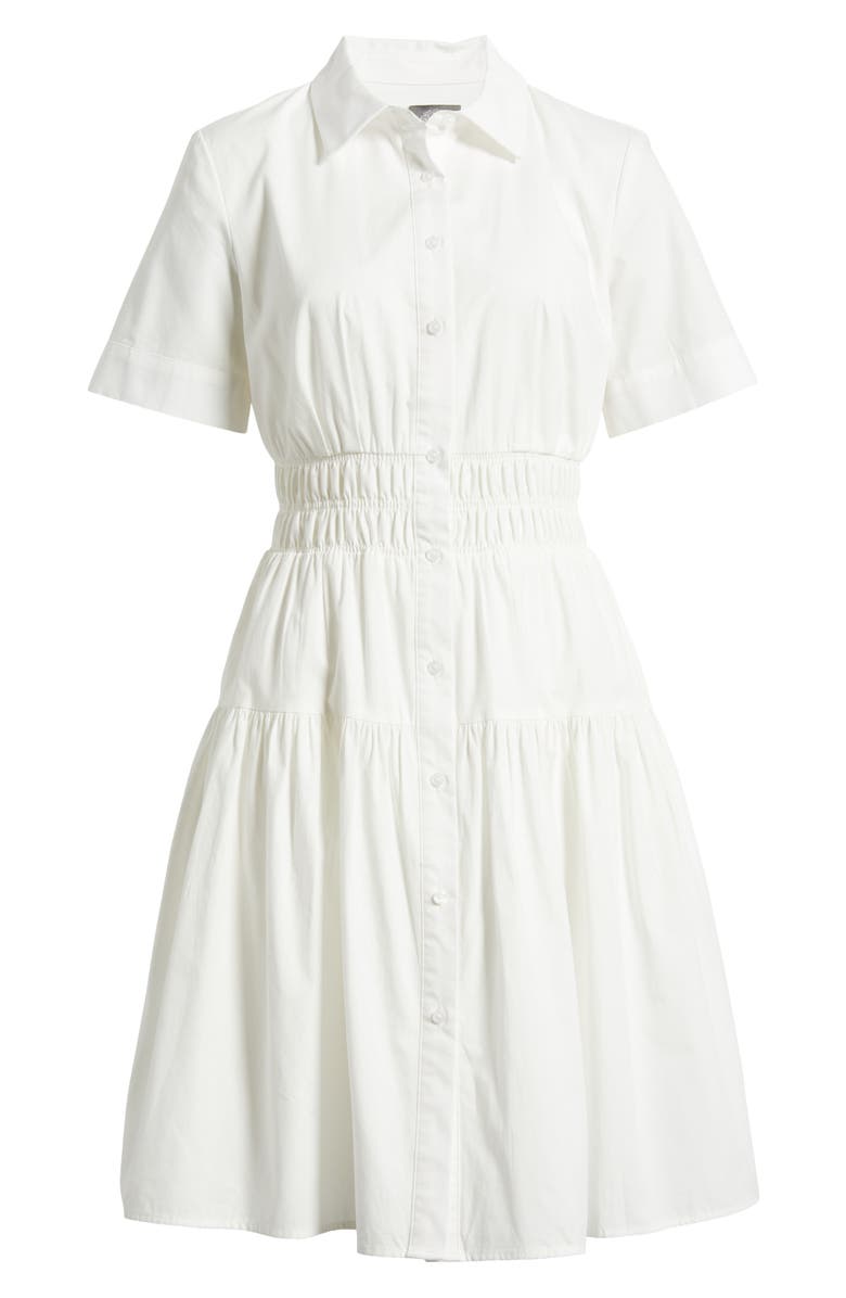 Vince Camuto Smocked Waist Tiered Shirtdress, Alternate, color, 