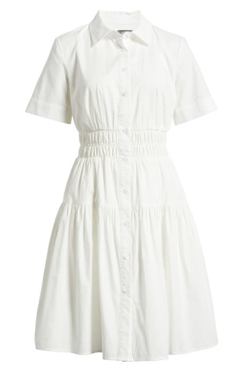 Vince Camuto Smocked Waist Tiered Shirtdress