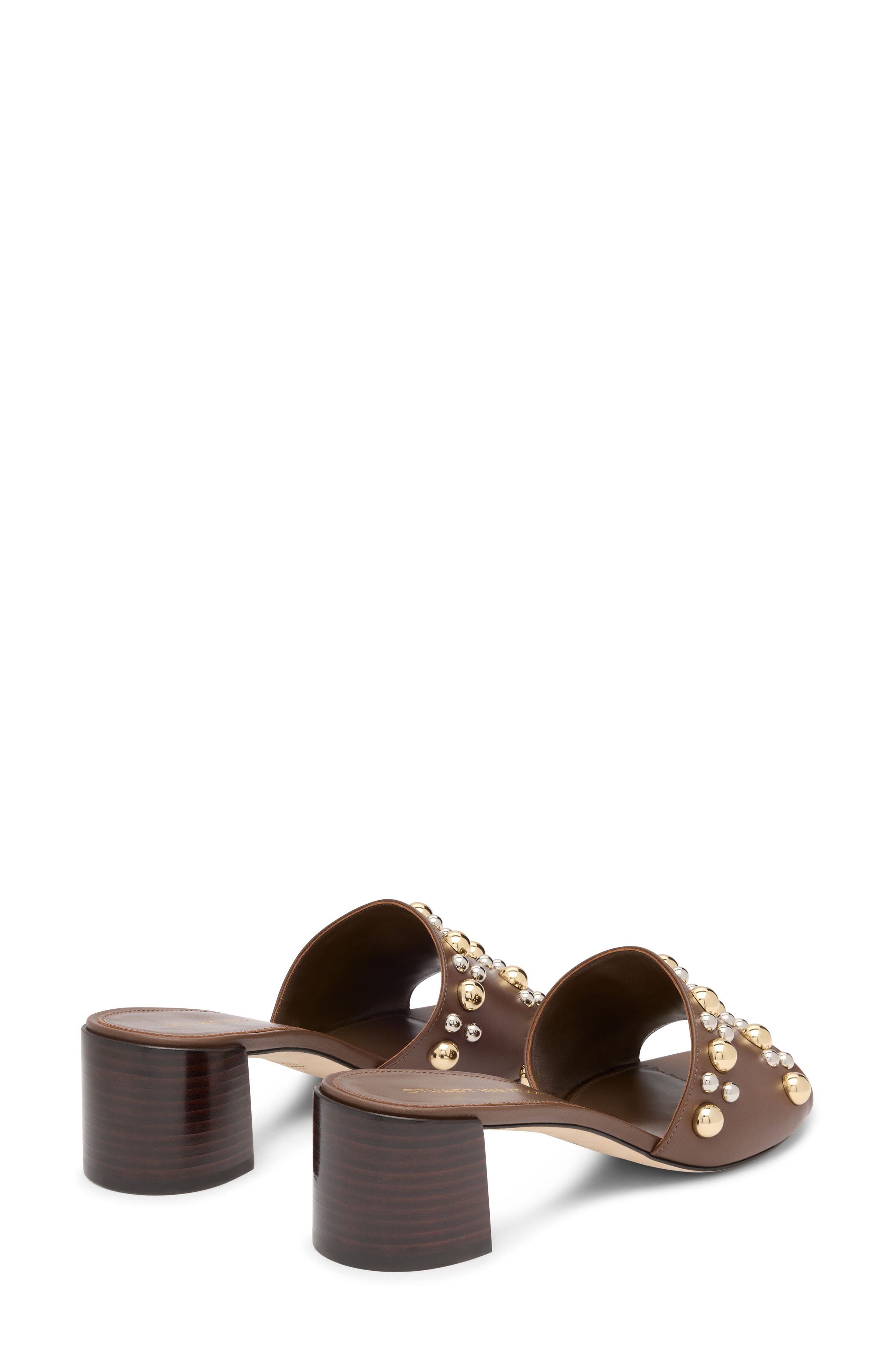 Perry Leather Slide Sandal, Alternate, color, CIGAR