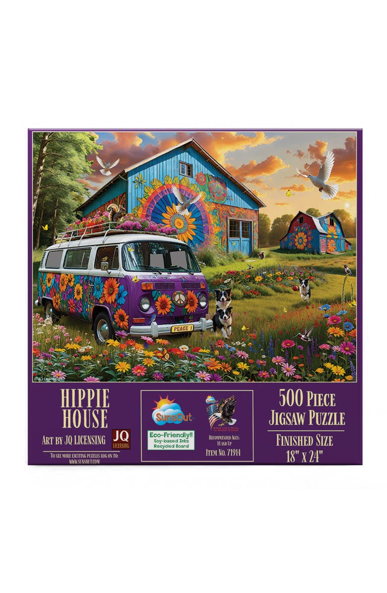 Sunsout Hippie House 500 piece Jigsaw Puzzle for Adults, Alternate, color, Multicolor