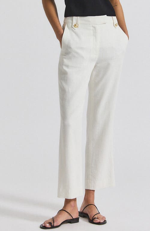 Derek Lam 10 Crosby Nika Drapey Ankle Pants In White