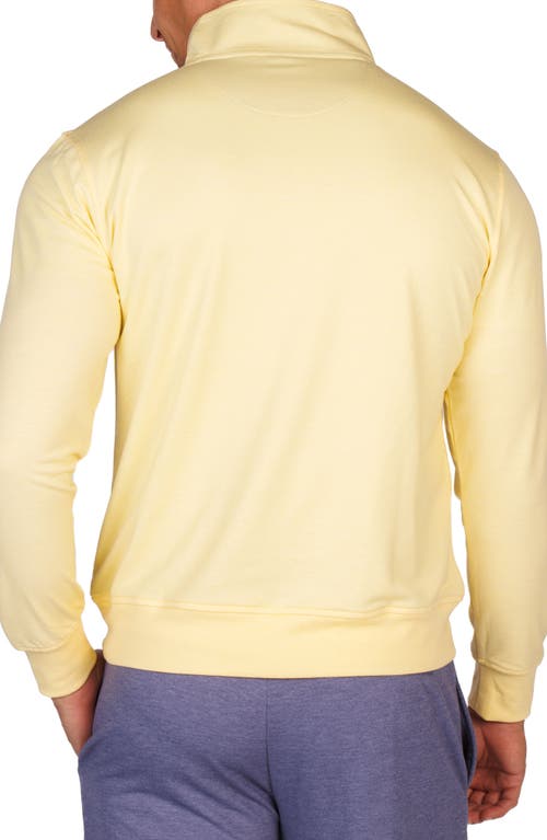 Tailorbyrd French Terry Quarter Zip Pullover In Yellow