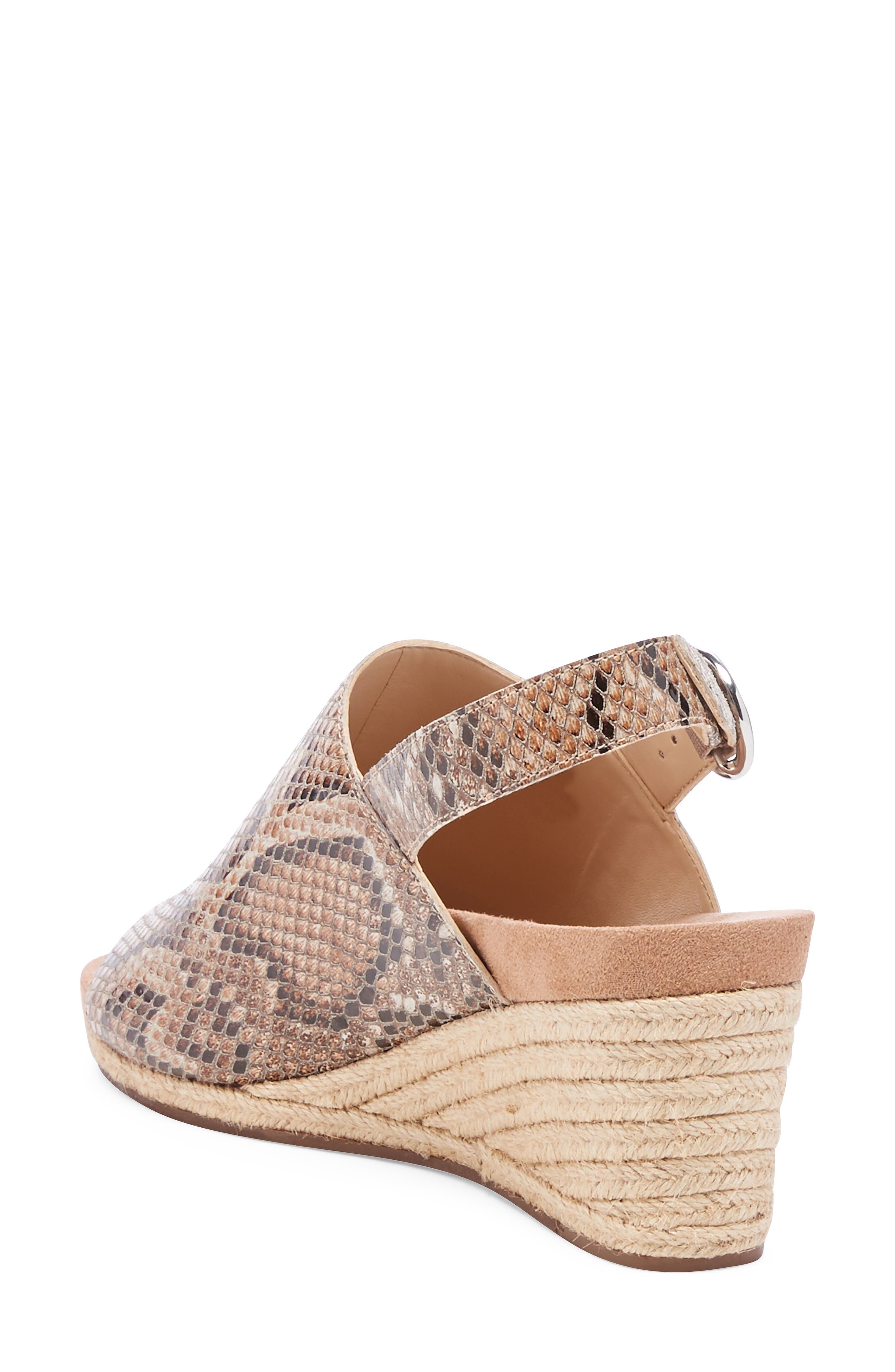 Kellyn Wedge Sandal, Alternate, color, BROWN LEATHER