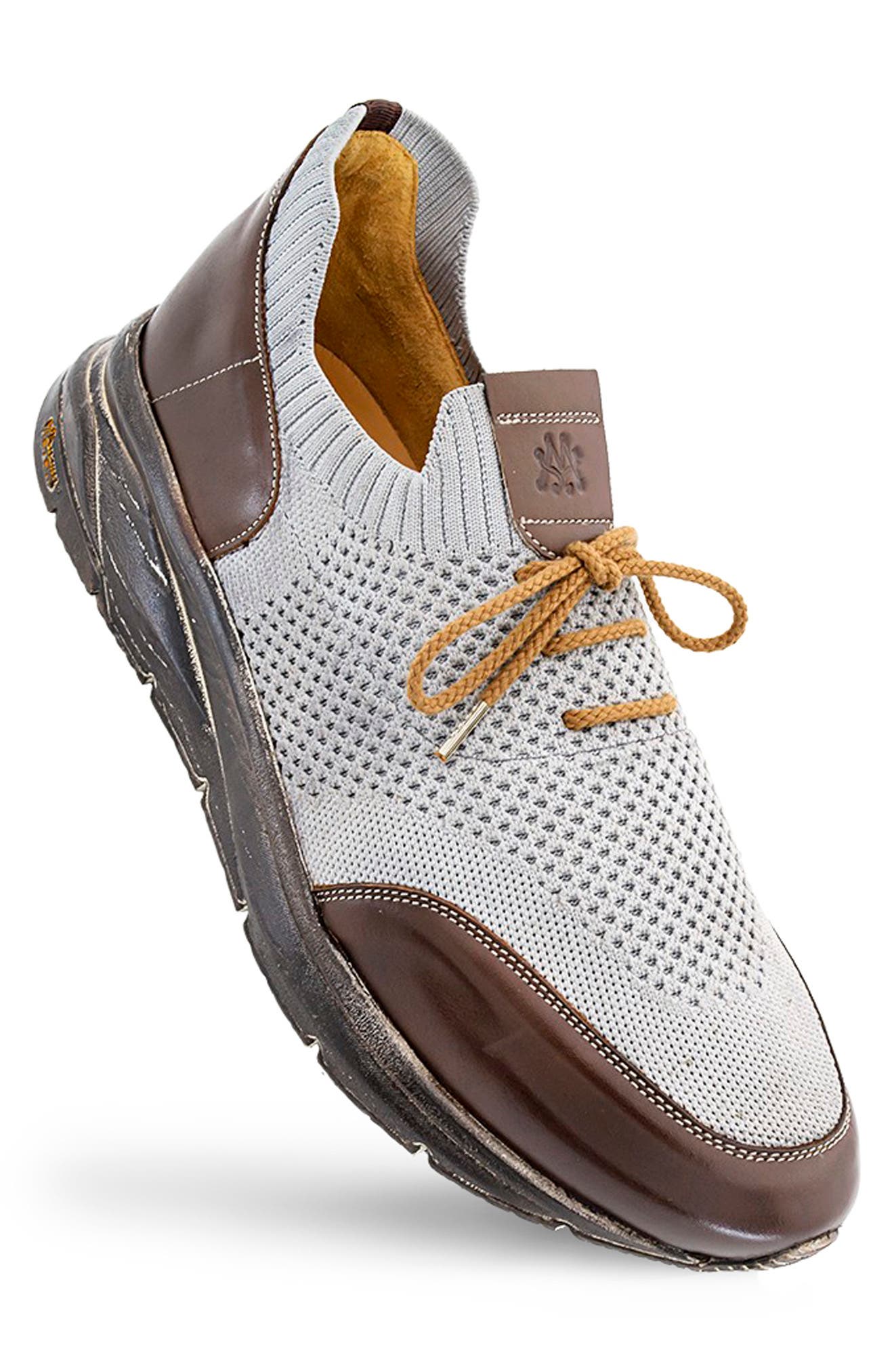 Mezlan Piedra Knit Sneaker, Alternate, color, Brown/ Grey