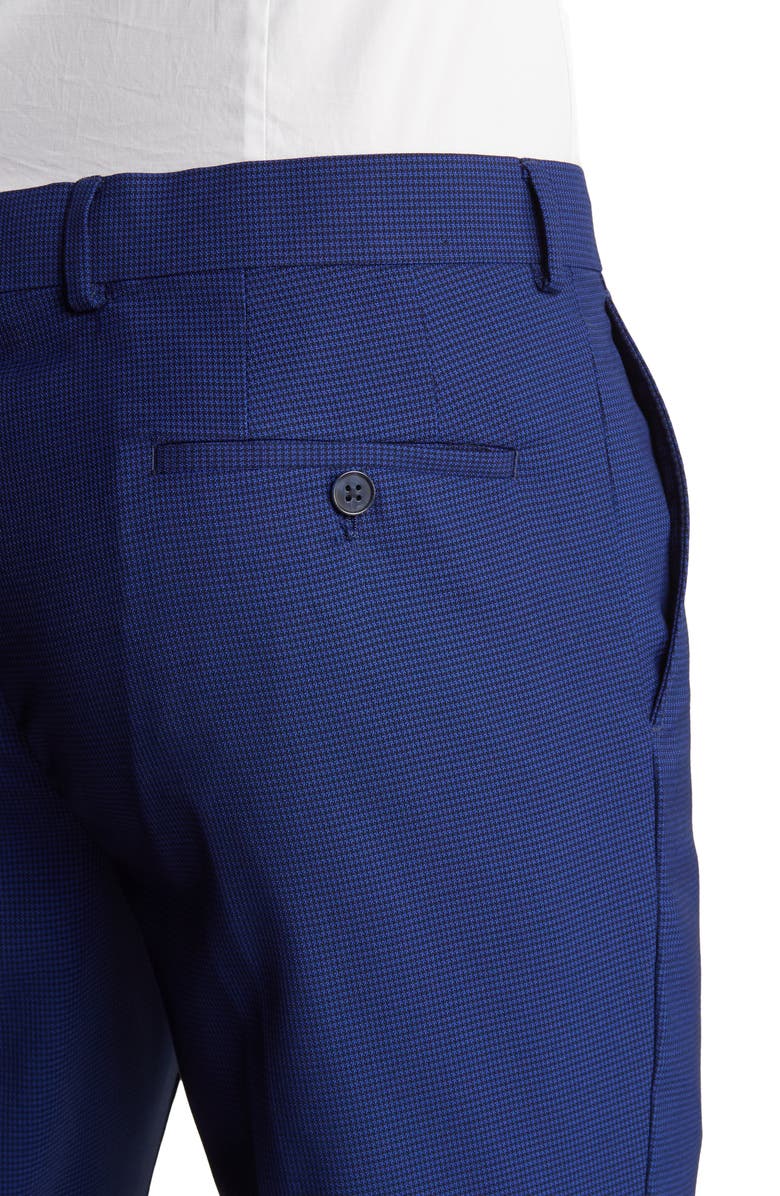 SAVILE ROW CO Brixton Navy Blue Two Button Peak Lapel Suit, Alternate, color,