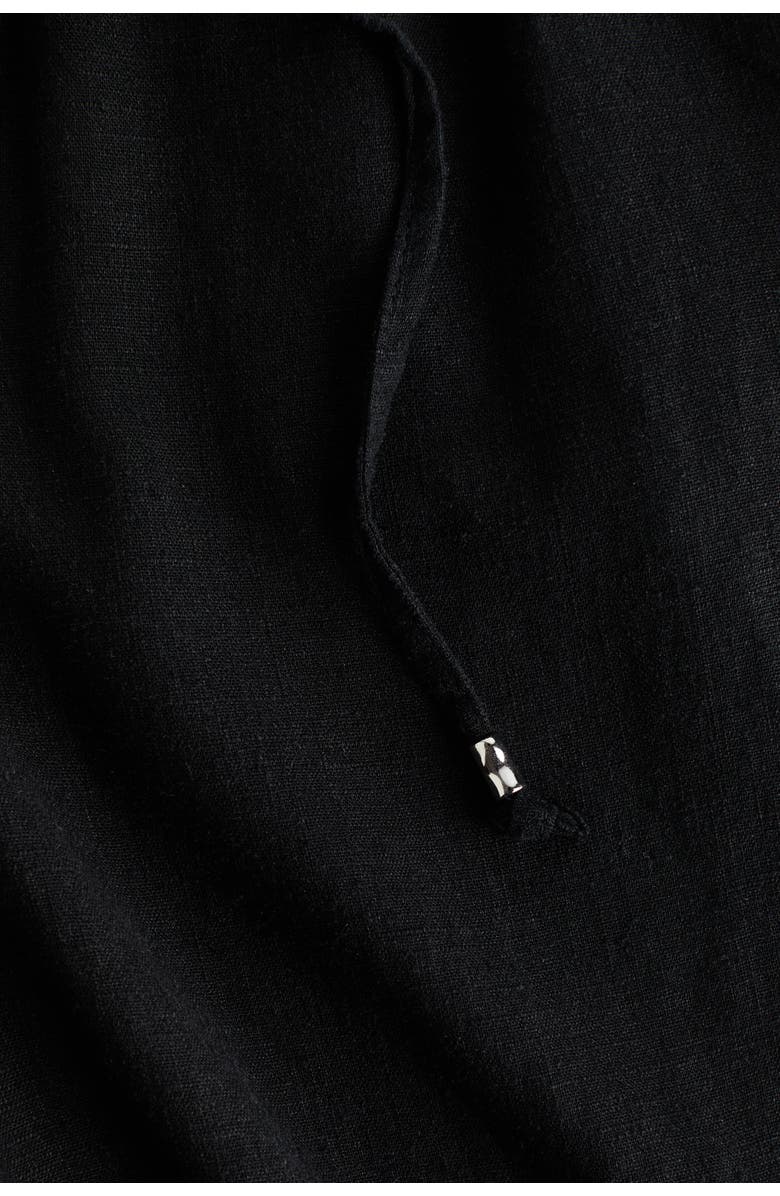 H&M Linen-blend Drawstring Trousers, Alternate, color, 