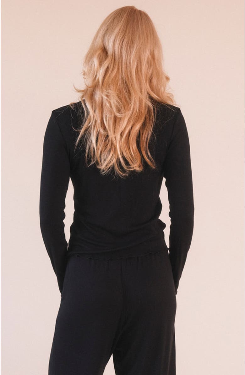 POPLINEN Norma Modal Ribbed Turtleneck, Alternate, color, Black