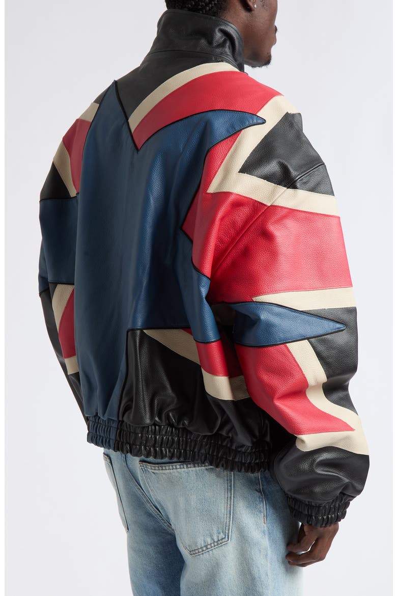 MVP Leather Bomber Jacket, Alternate, color, BLACK PEBBLED LEATHER