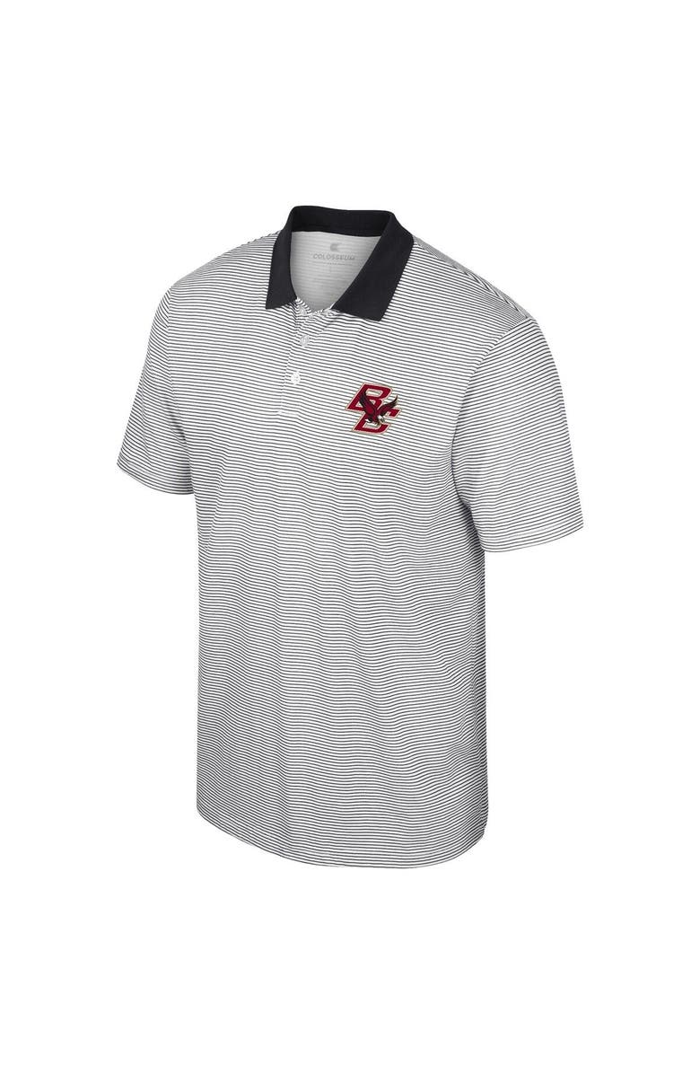 COLOSSEUM Men's Colosseum White Boston College Eagles Print Stripe Polo, Alternate, color, White