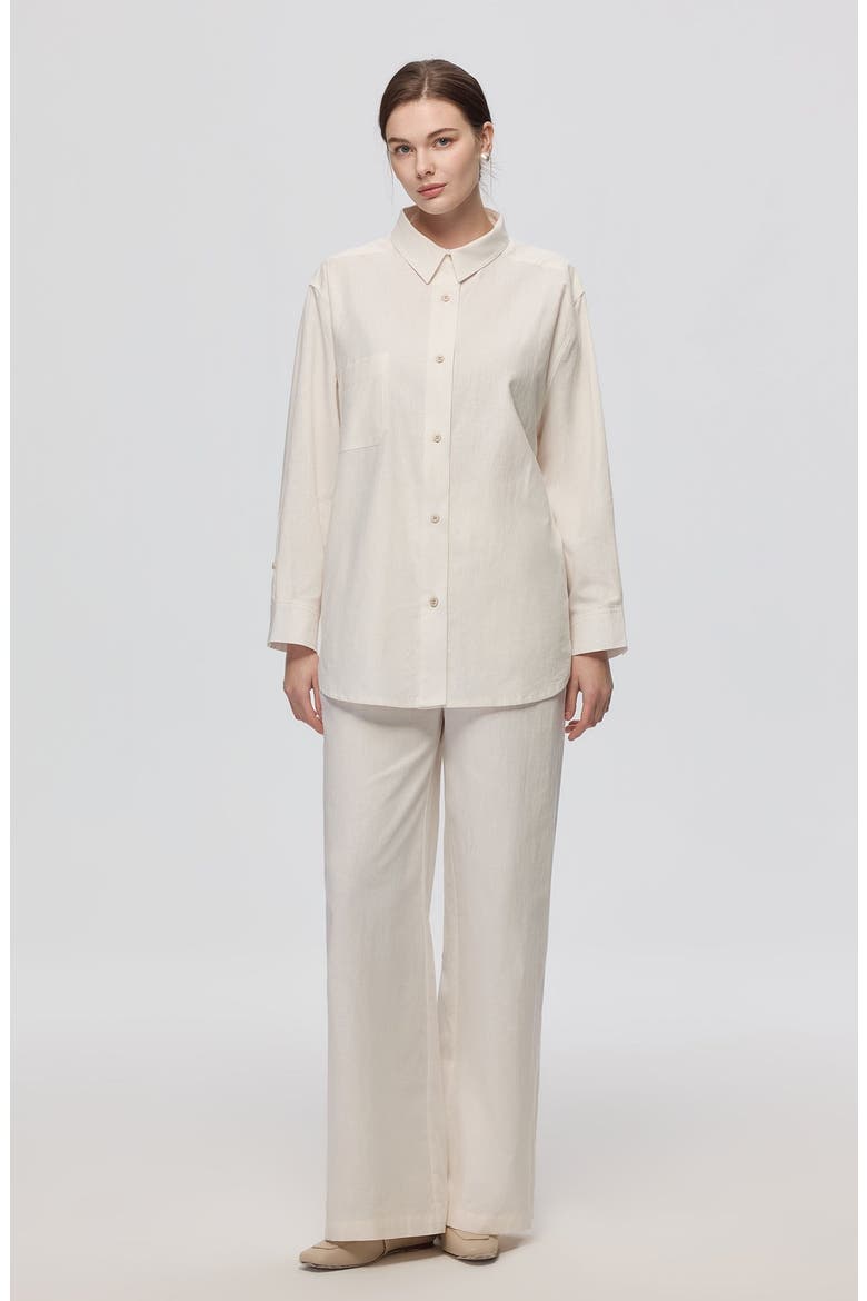 Lyricist Natural High Rise Pull-on Pants, Alternate, color, White