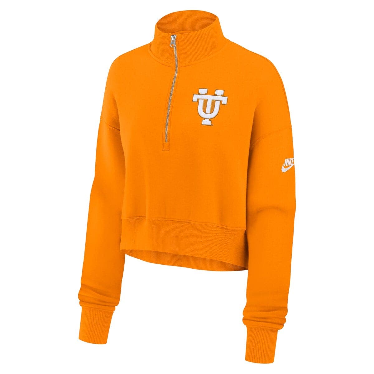 orange nike half zip women's