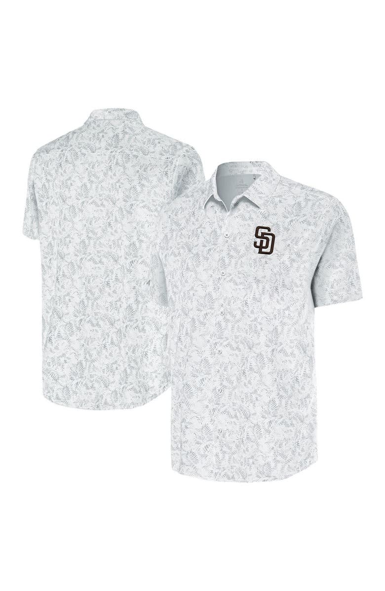 ANTIGUA Men's Antigua White San Diego Padres Lush Button-Up Shirt, Main, color, 