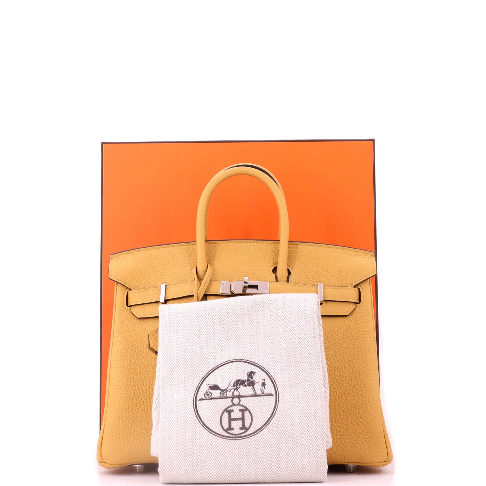 Birkin Handbag Yellow Togo with Palladium Hardware 25, Alternate, color, Yellow