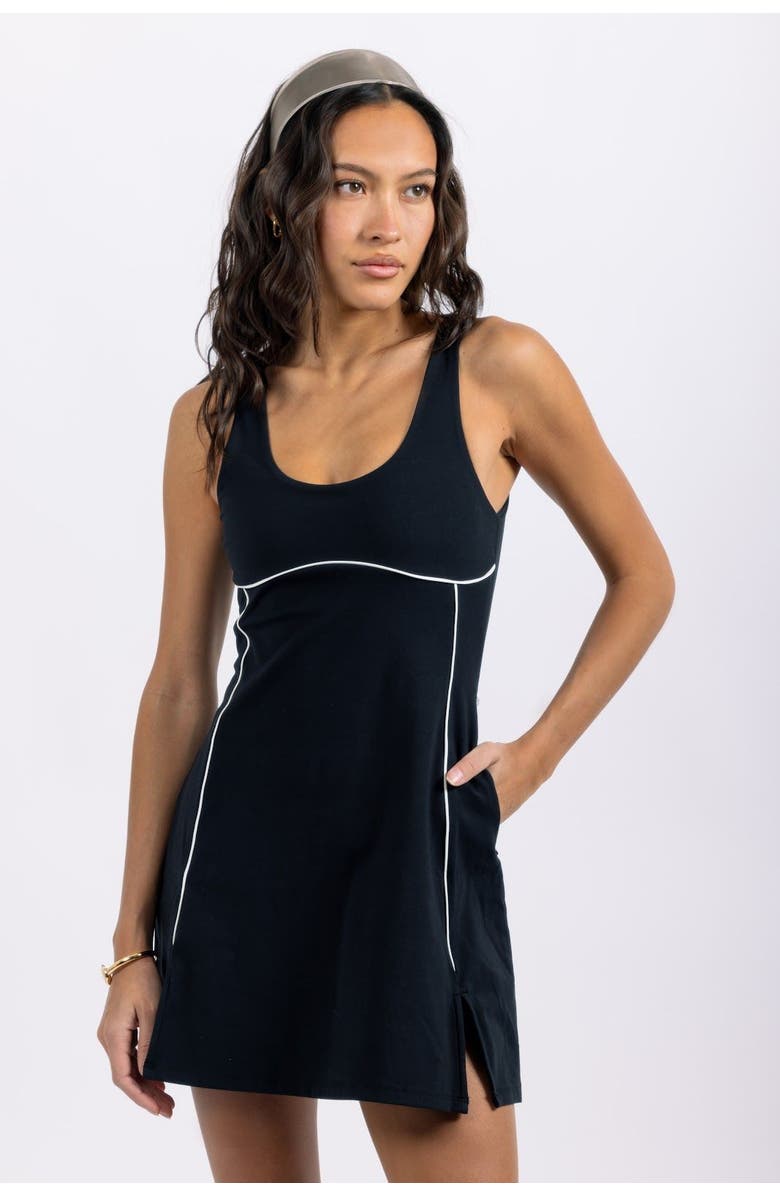 Fore-té Club Attire Amelia Athletic Dress, Main, color, Black