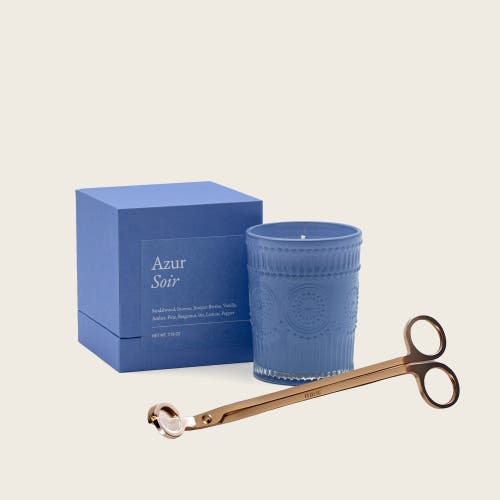Italic Candle And Wick Trimmer Set In Blue