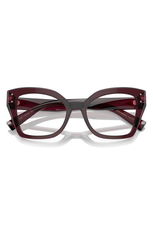 Dolce & Gabbana Dolce&gabbana 53mm Butterfly Reading Glasses In Transparent Violet