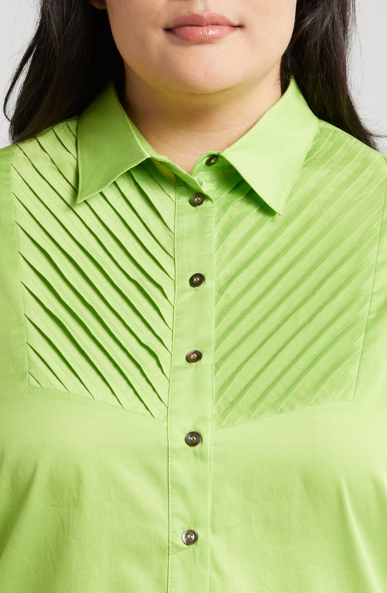 HARSHMAN Kaliyah Pleated Button-Up Shirt, Alternate, color, 