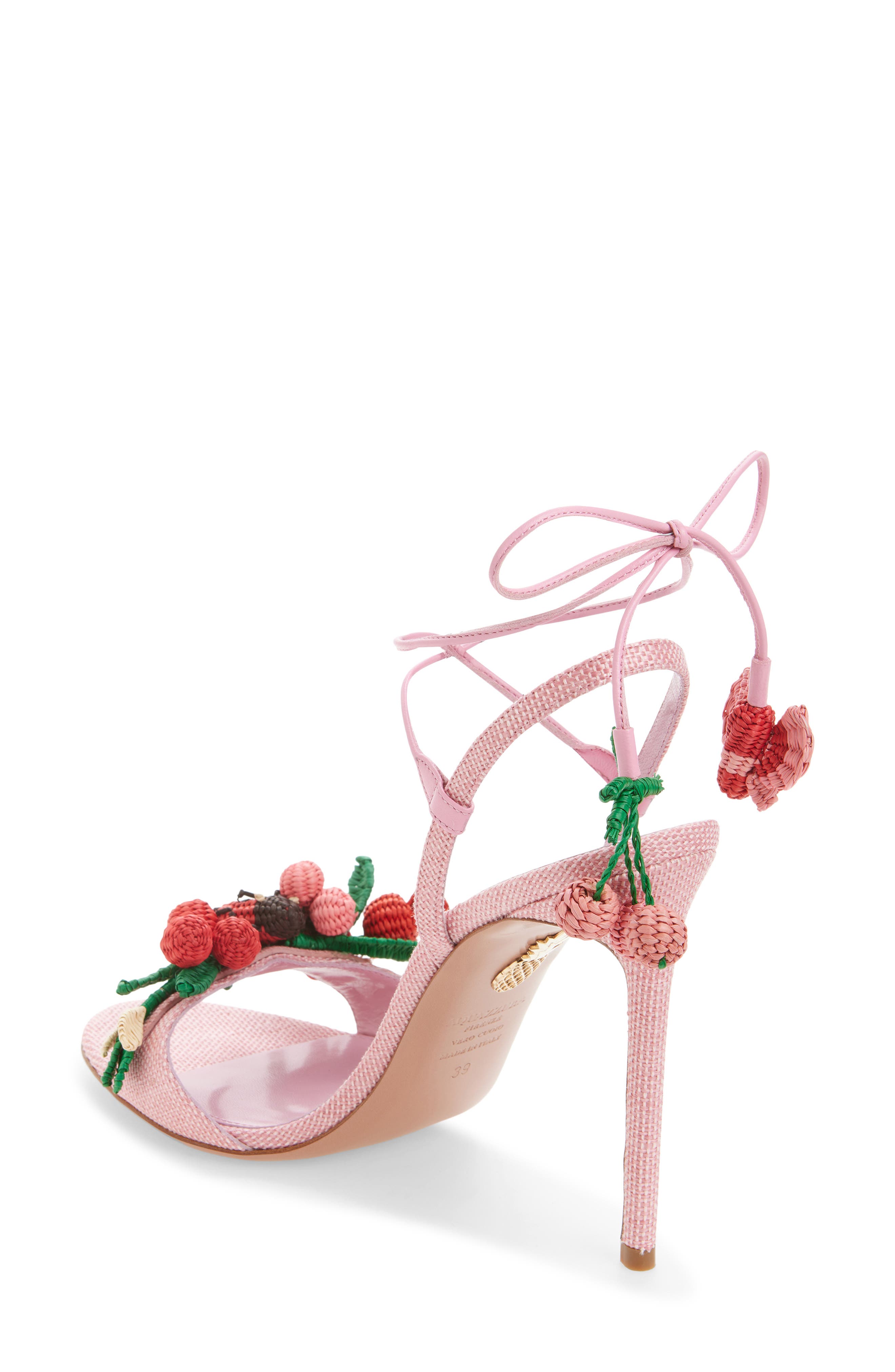 Aquazzura Botanica Slingback Sandal, Alternate, color, Watermelon Sorbet