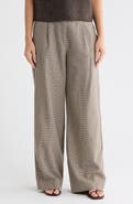 MAX STUDIO Plaid Pleat Front Wide Leg Trousers