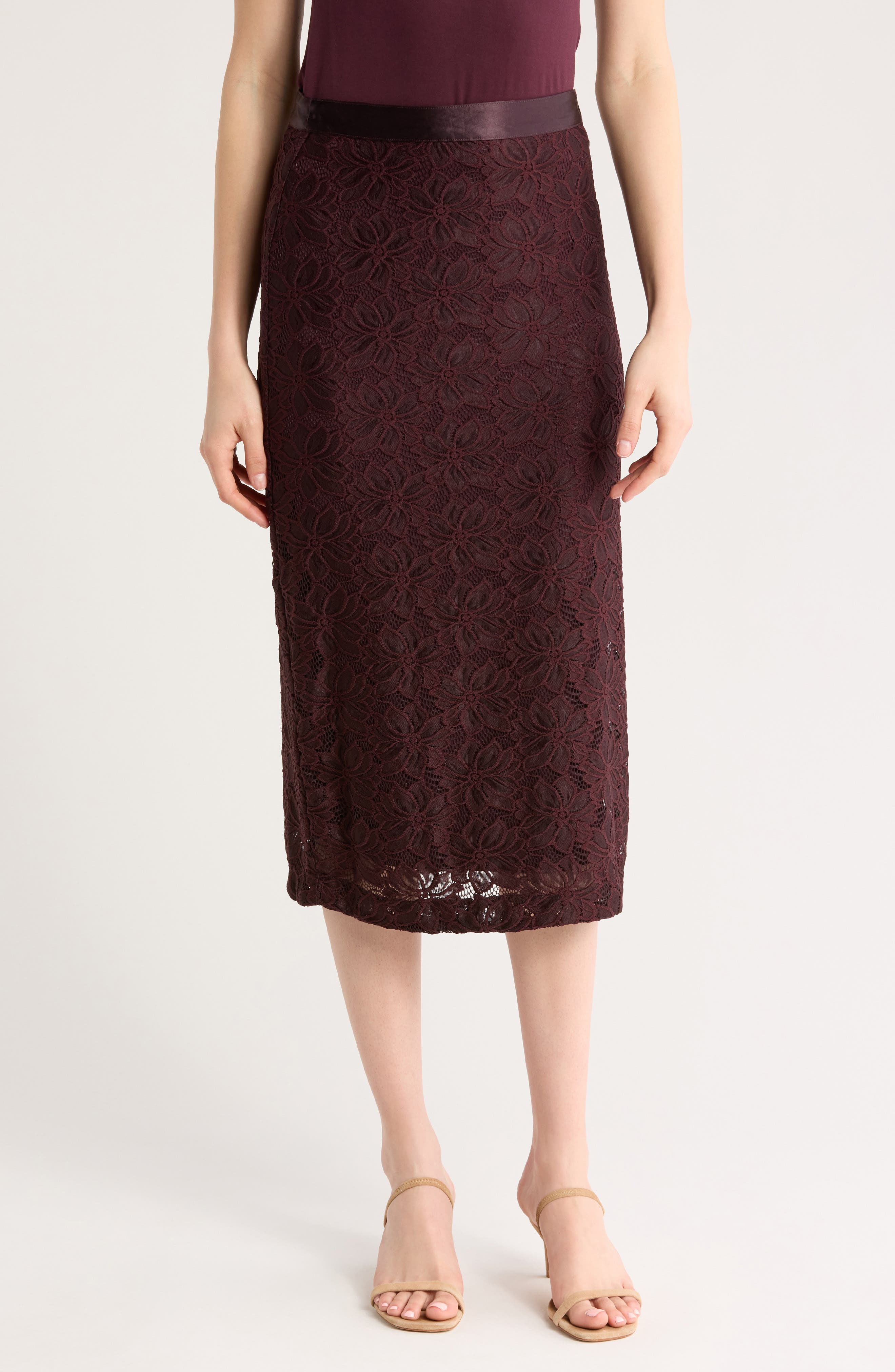 Derek Lam 10 Crosby Marjorie Floral Lace Pencil Skirt