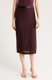 Derek Lam 10 Crosby Marjorie Floral Lace Pencil Skirt