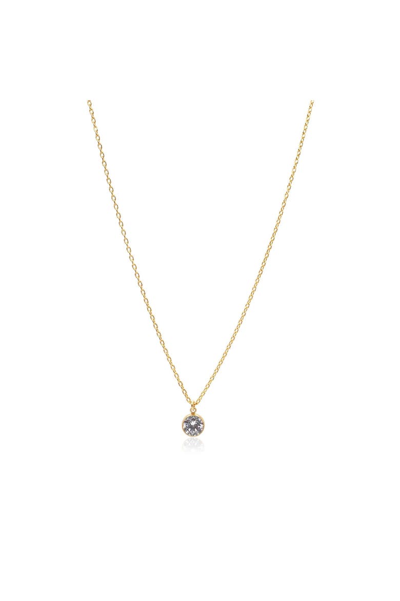 Melania Gold Filled Cubic Zirconia Necklace, Main, color, Gold