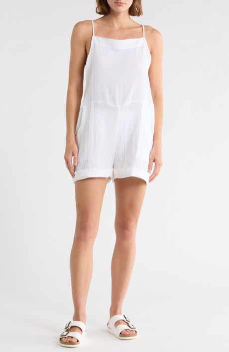 Vitamin A® Ophelia Linen & Organic Cotton Cover-Up Overalls