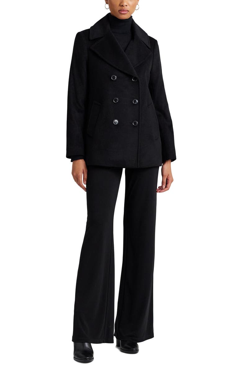 Lauren Ralph Lauren Martingale Wool Blend Peacoat, Alternate, color, 