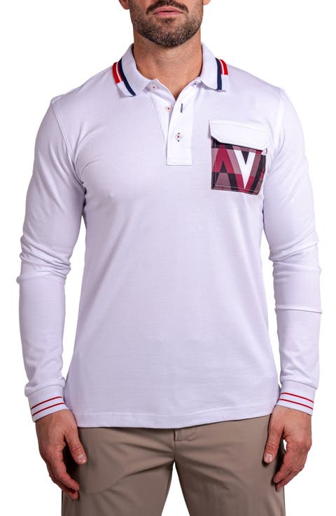 Ascension 0081 Tipped Long Sleeve Polo