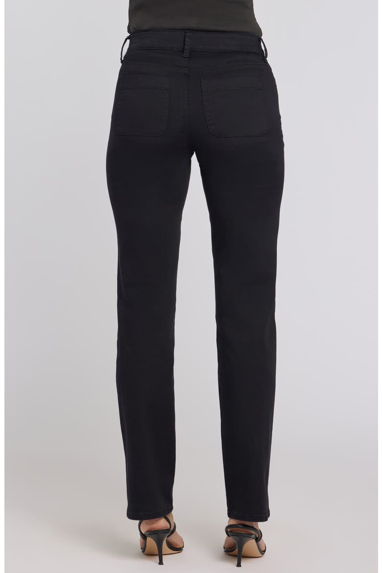 Marilyn Round Patch Pocket Straight Leg Jeans, Alternate, color, BLACK